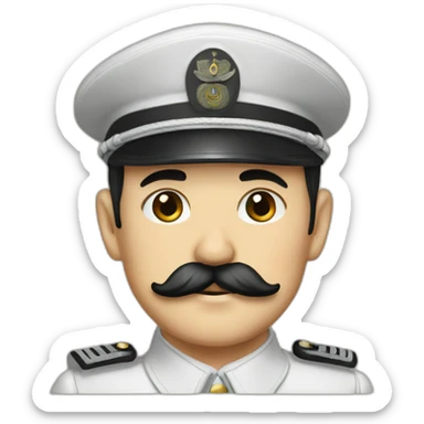 German military man 1940 square mustache black hair  sticker