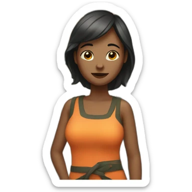 forest-fire-woman sticker