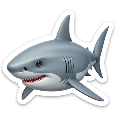 A shark with a catchy look  sticker
