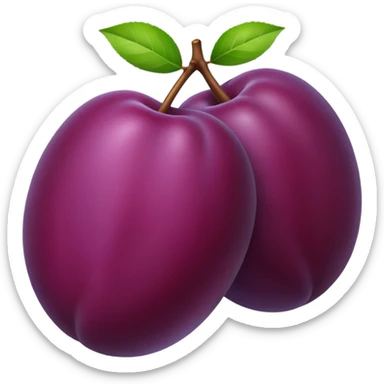 oval-shaped plum sticker