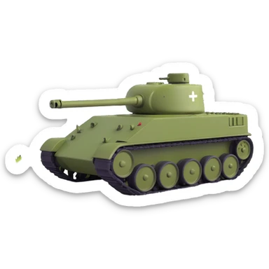 A tank in a field sticker
