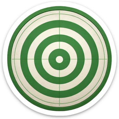 bullseye target emoji in green and white sticker