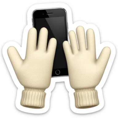 Guantes de invierno aesthethic  sticker