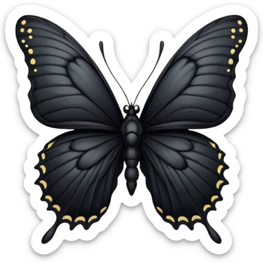 Scary black butterfly sticker