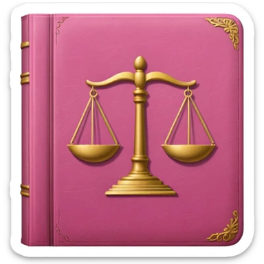 pink law book sticker