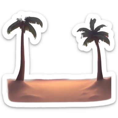 Beach sunset sticker