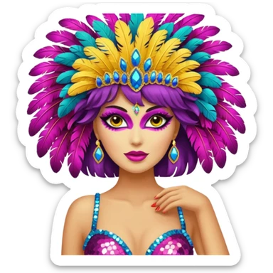showgirl costume sticker