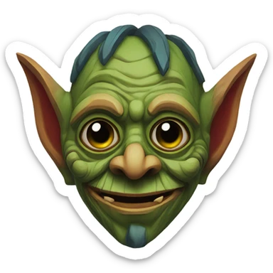 Goblin dart wifi Wood mask  sticker