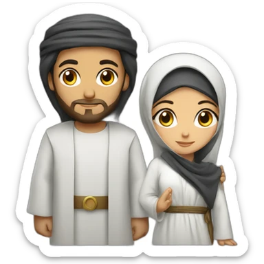 prophet muhammad and aisha sticker