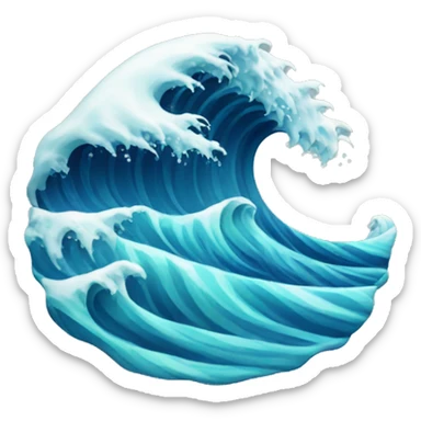 Ocean wave sticker