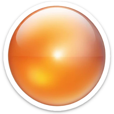 Orange crystal circle sticker