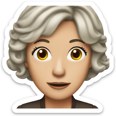  Christina Pickles with brown hair from friends tv series sticker