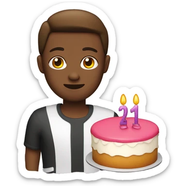 24 birthday cake sticker