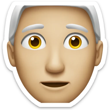 Straight face emoji with no eyes sticker