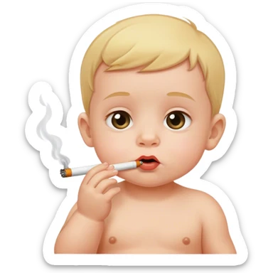 Baby mit zigarette im mund sticker