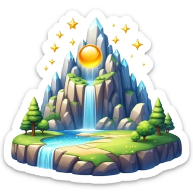  epic divine glistening glossy shiny glittery scenery  sticker