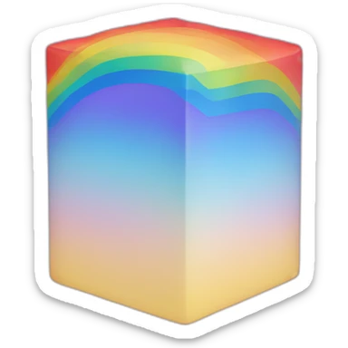 cube rainbow sticker