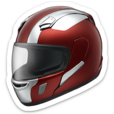 deep chrome red motorcyle helmet sticker