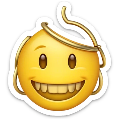 Emoji with gold grills sticker
