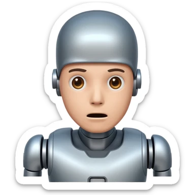 Robot killing a man sticker