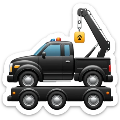 towing street  icon, shilloute sticker
