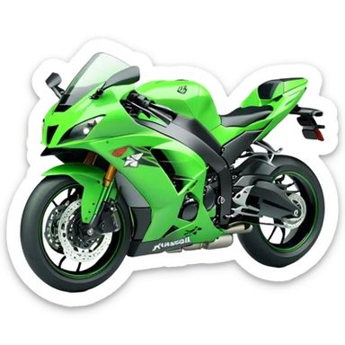 Kawasaki Ninja (Sportbike) - Kawasaki Ninja ZX-10R (Model Year: 2022) (Iconic colour: Green) sticker