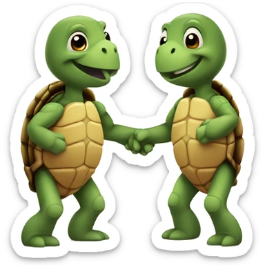 Turtles in love sticker