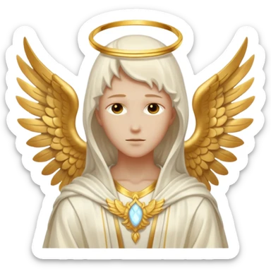 Aesthetic biblical faceless archangel sticker