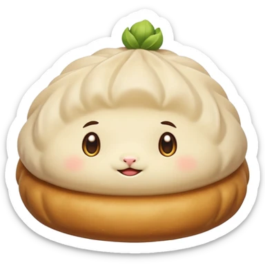 dumpling bun with a cool shadow clone sticker