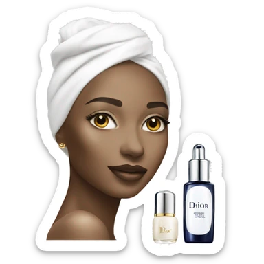 Dior white and gold skin care  sticker