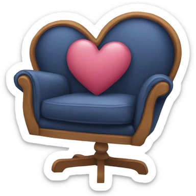 a heart-shaped armchair sticker