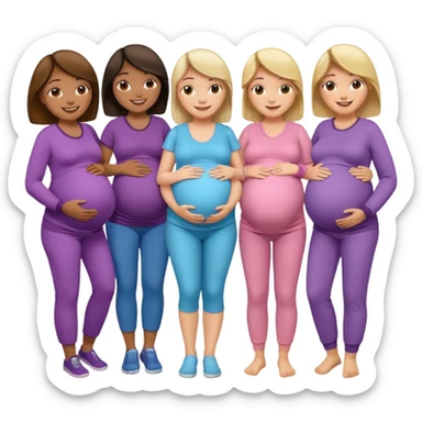 a group of Pregnant women  sticker