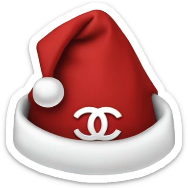 Chanel logo Santa hat sticker