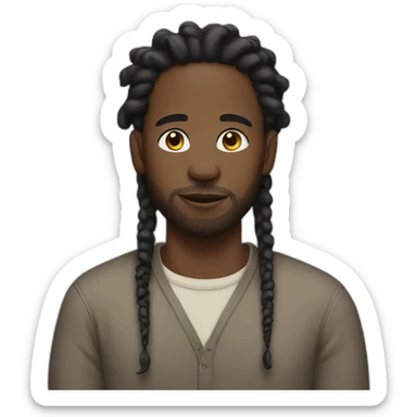 Black man with locs sticker