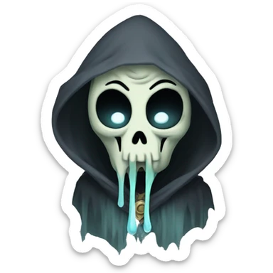 the lich, adventure time emoji, crying sad face, tear drop sticker