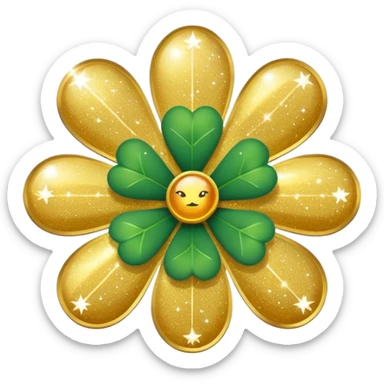 real cosmos star, but with clover, to make star look like lucky star, but main point is star sticker