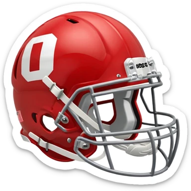 in a shade of red college football helmets sticker