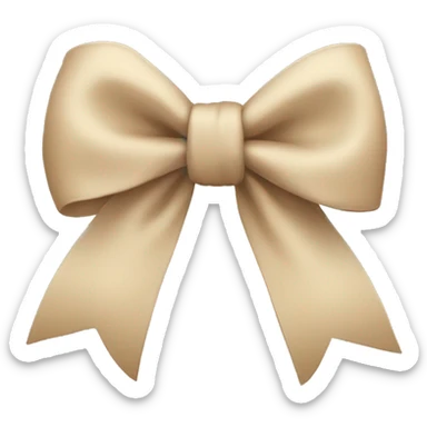 Beige bow sticker
