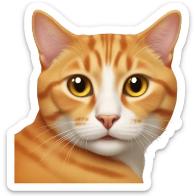 orange albanian cat  sticker