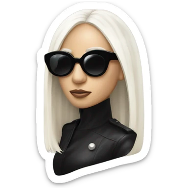 Gaga chromatica album wearing black glasses  sticker