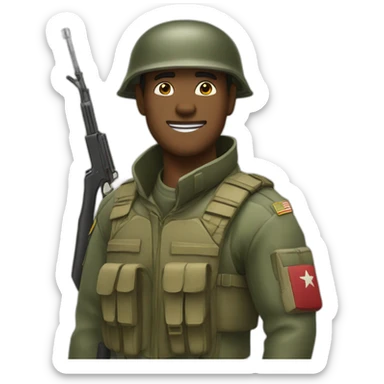 Soldat qui fait un salut sticker