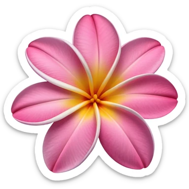 frangipani flower pink sticker