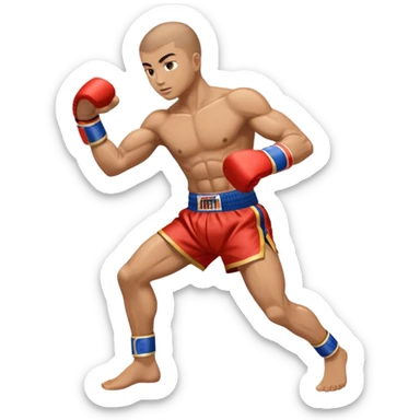 Mauy Thai knee and elbow emoji  sticker