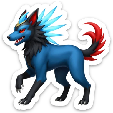 Luxray-Manectric-Houndoom-Pokémon-Fakémon-hybrid-creature sticker