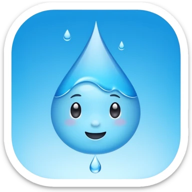 A single water droplet emoji, iPhone emoji style, glossy and smooth, cartoonish, vibrant sky blue color, high detail, simple and cute design, isolated on white background, centered composition


 sticker