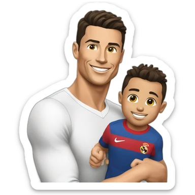 cristiano ronaldo avec son fils sticker