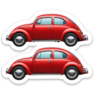 vw beetle side view sticker
