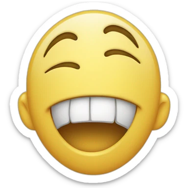 Crying face laughing at same time sticker