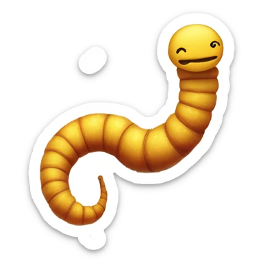 A nice worm on a book  sticker