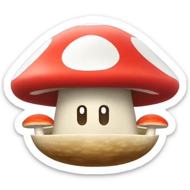 Mario-style Mushroom Yacht sticker